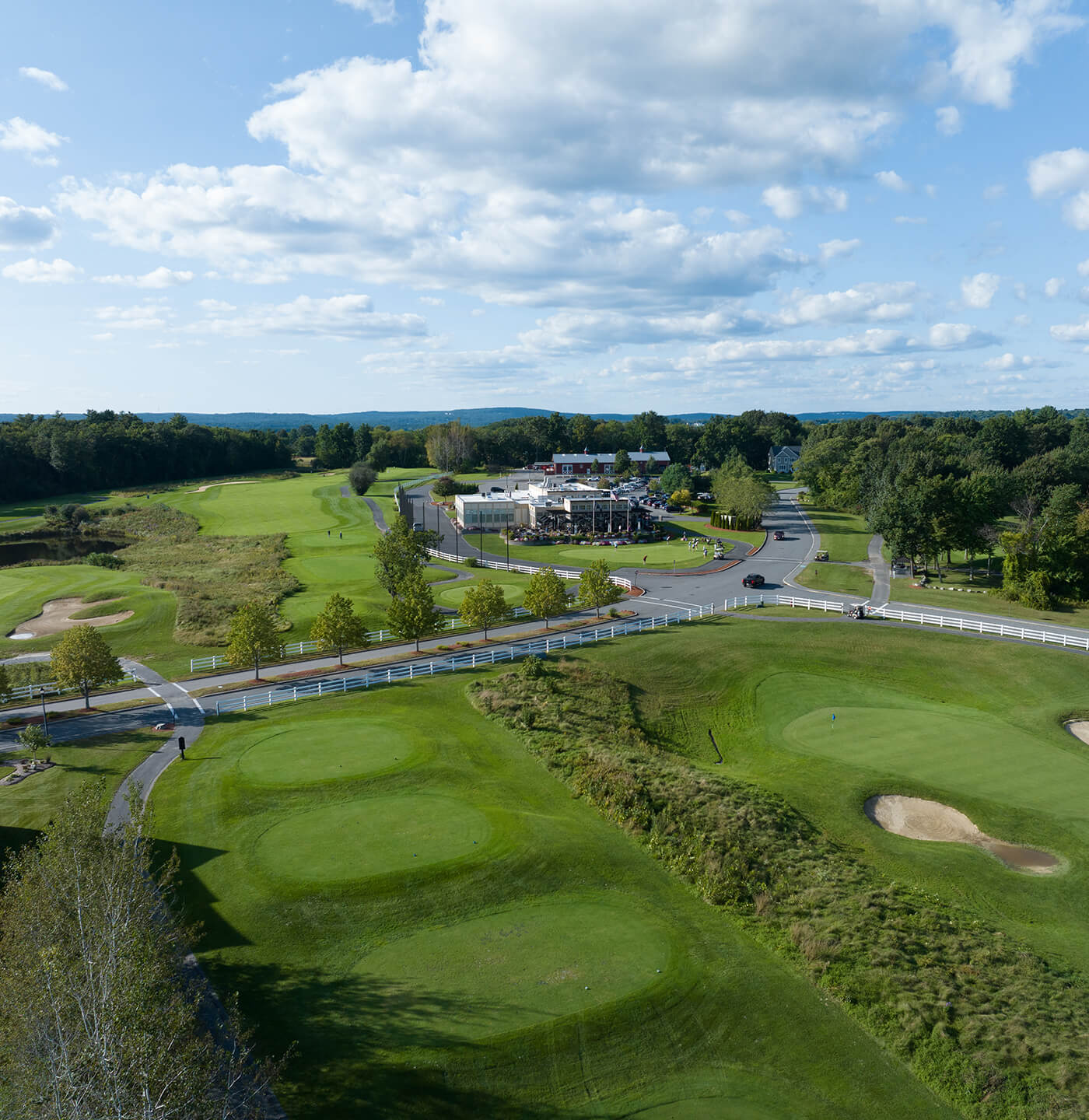 Aerial view of golf course