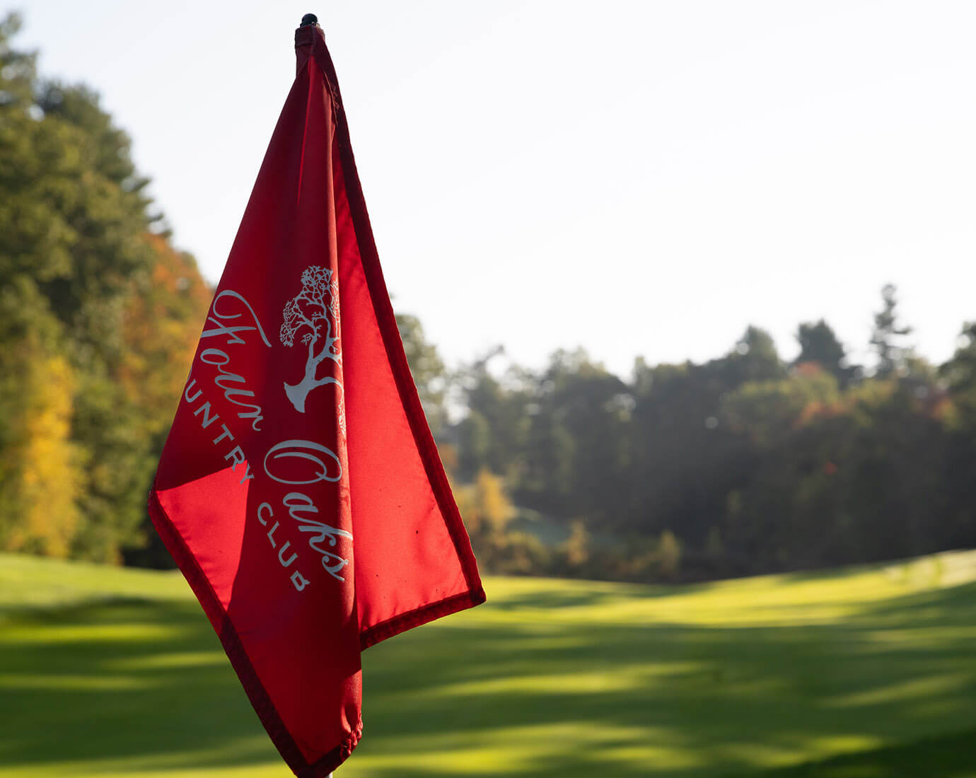 red golf flag