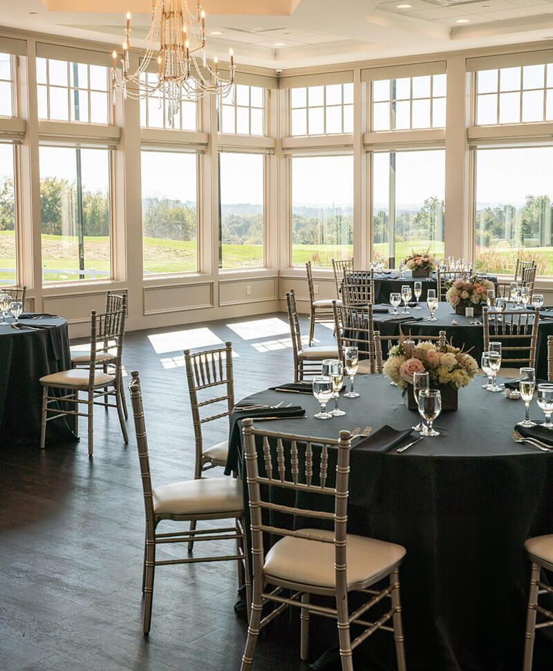 dining room with tall windows